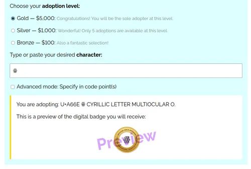 cyrillic letter multiocular o up for adoption on unicode.org